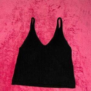 Black Knit Sweater Tank